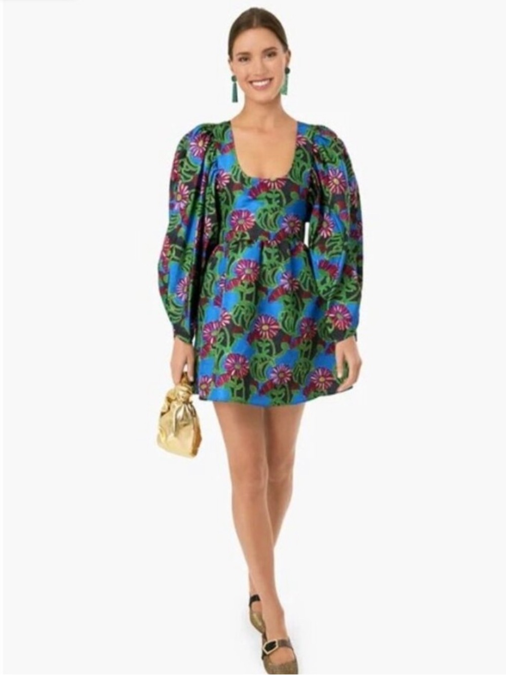 La DoubleJ Gerber Multicolor Floral Dolly Dress size S - Picture 2 of 10